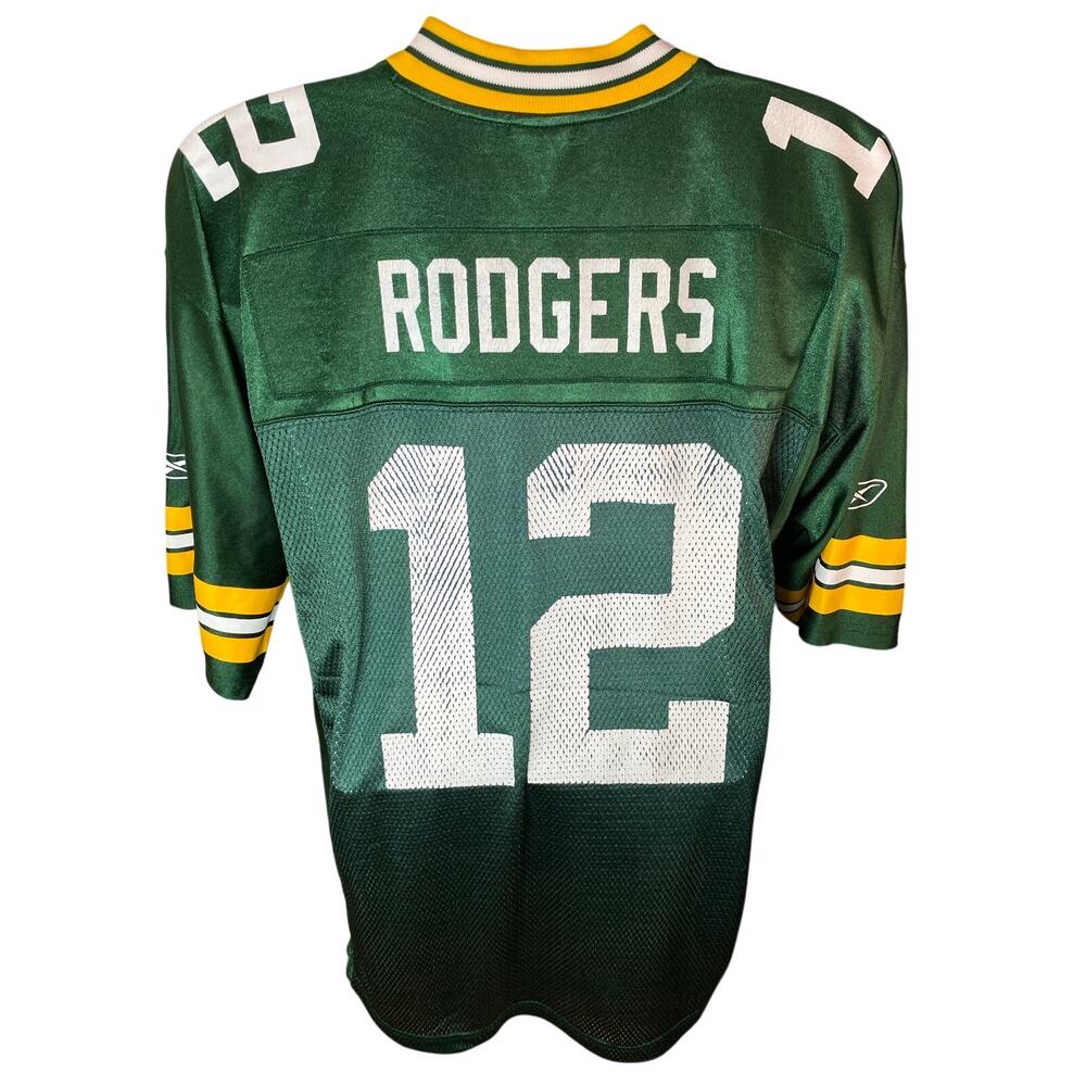 Vtg Green Bay Packers #12 Aaron Rodgers Jersey NFL On Field by Reebok Size Large